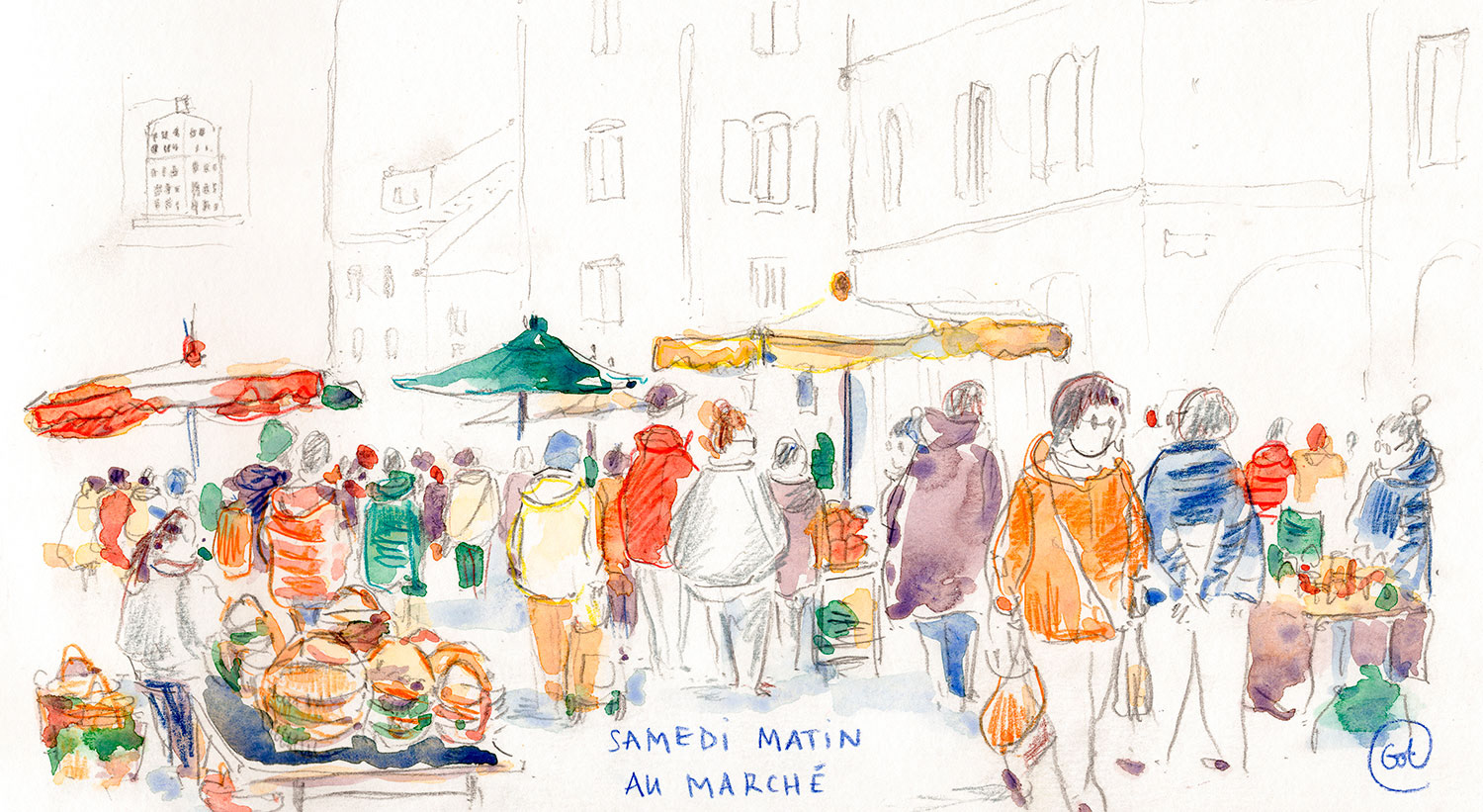 Aubenas place du marché