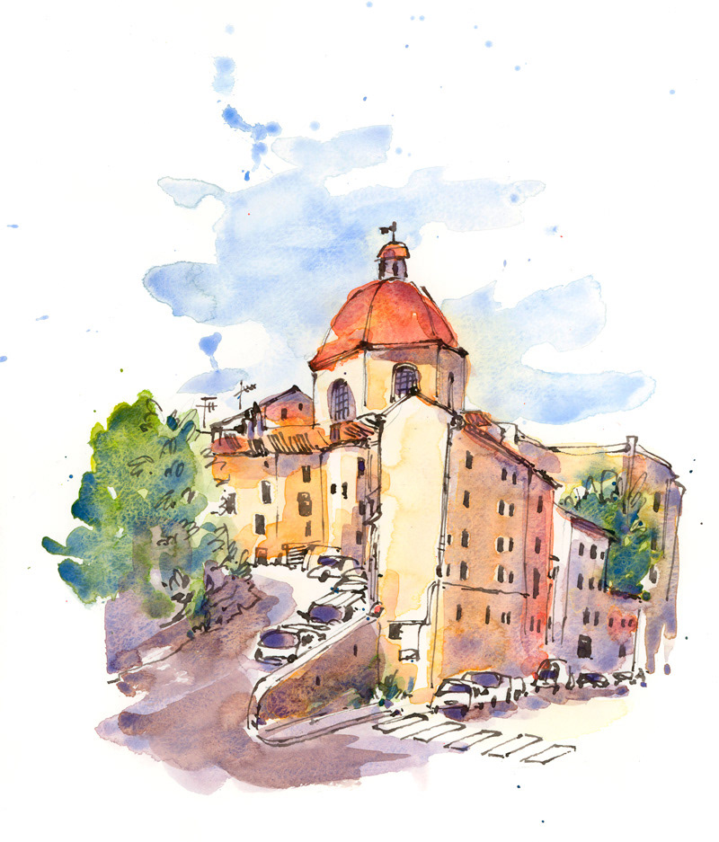 Aubenas la montée du dome