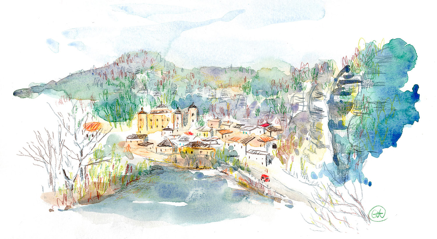 Le village de Vogüé