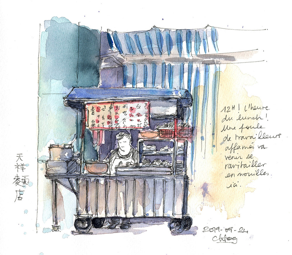 Un stand de rue