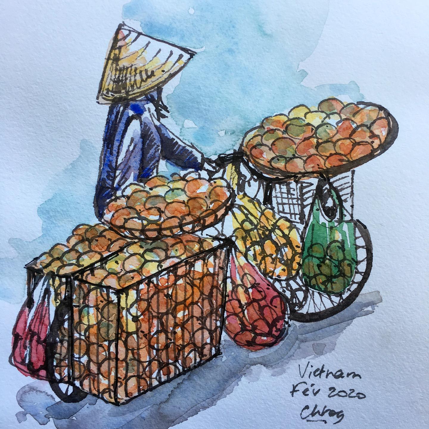 Une vendeuse ambulante