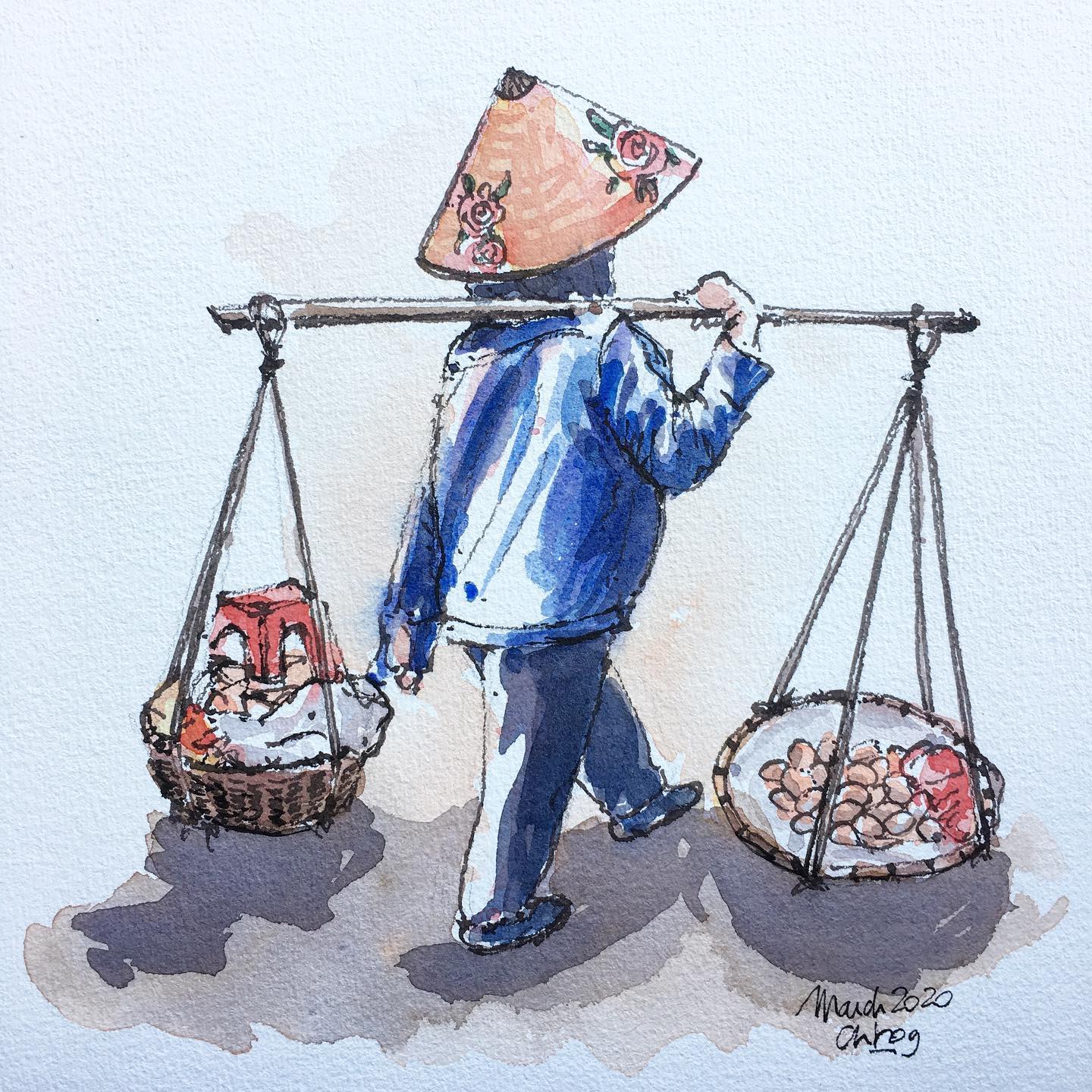 Une vendeuse de rue