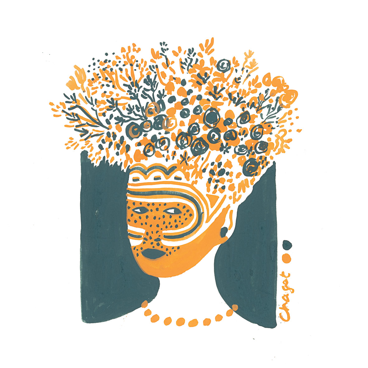 Femme fleurs 12